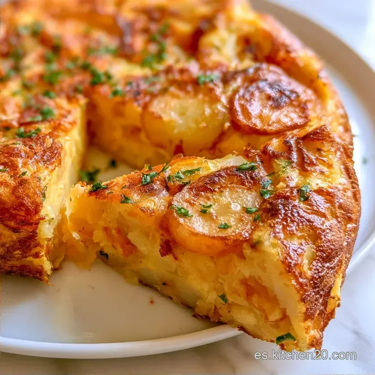 Tortilla De Patatas Receta Fácil con Cebolla