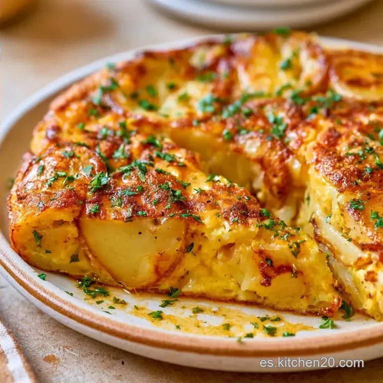 Traditional Tortilla De Patatas Con Cebolla