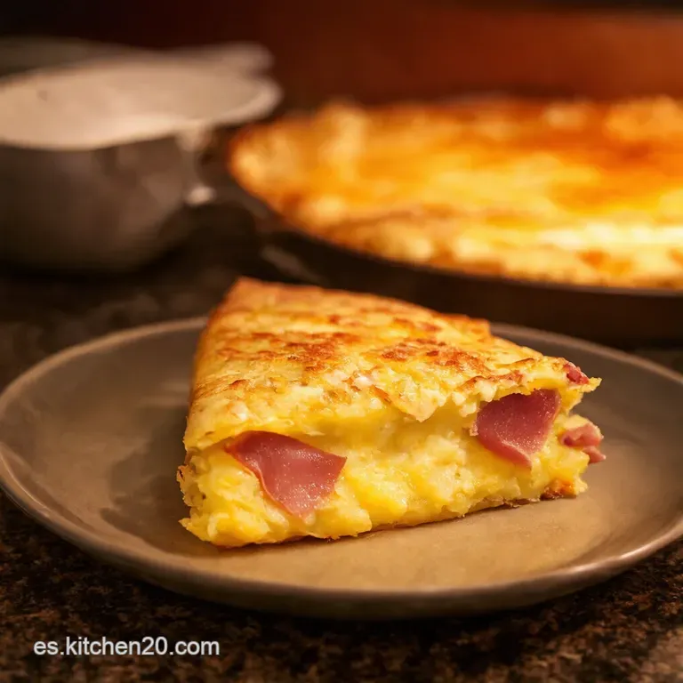 Tortilla De Patatas Rellena a La Espa&ntilde;ola presentation