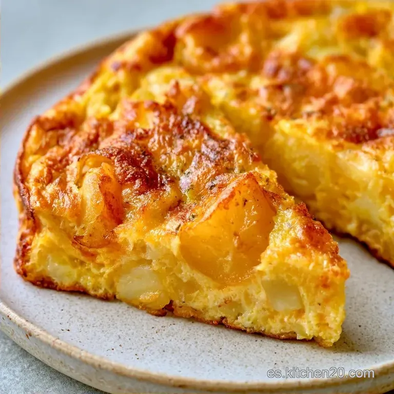 Tortilla De Patatas Saludable: Centro Jugoso