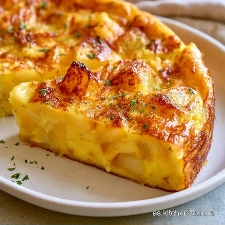 Tortilla De Patatas Tradicional Con Cebolla