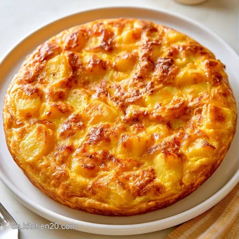 Una cuña de tortilla amarilla y jugosa en plato de cerámica, resaltando el vapor caliente y el interior cremoso.