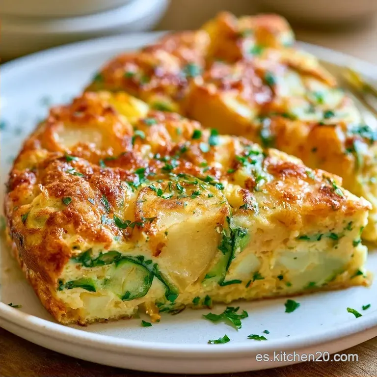 Tortilla Patatas Calabacín en 42 Minutos