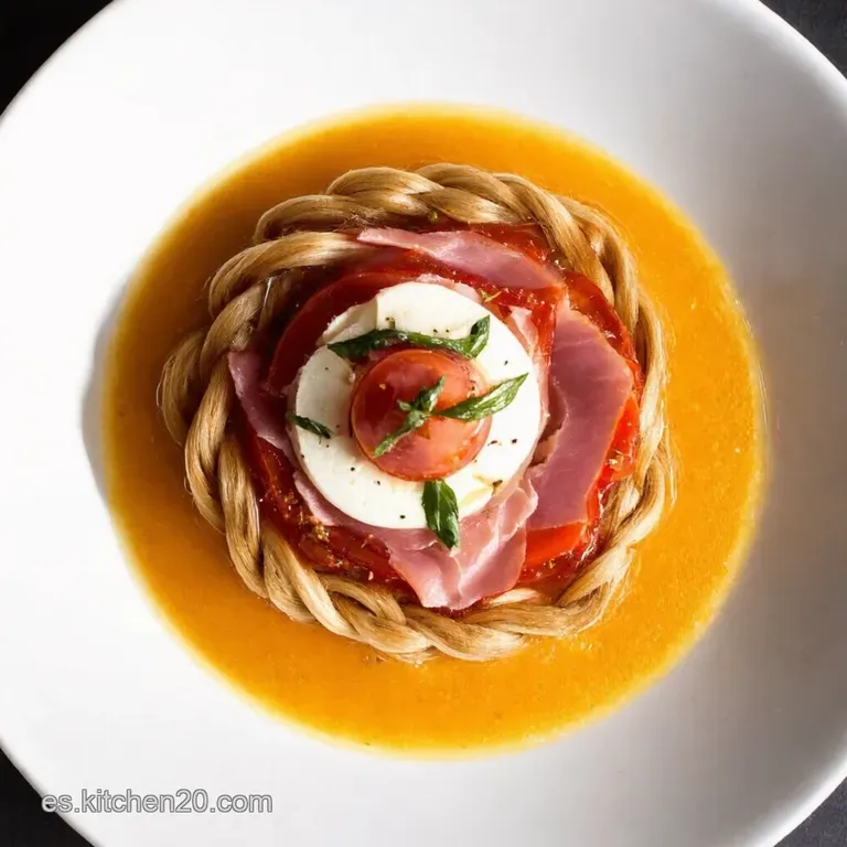 Trenza Caprese con Jam&oacute;n Un Bocado Italiano con Sabor Espa&ntilde;ol