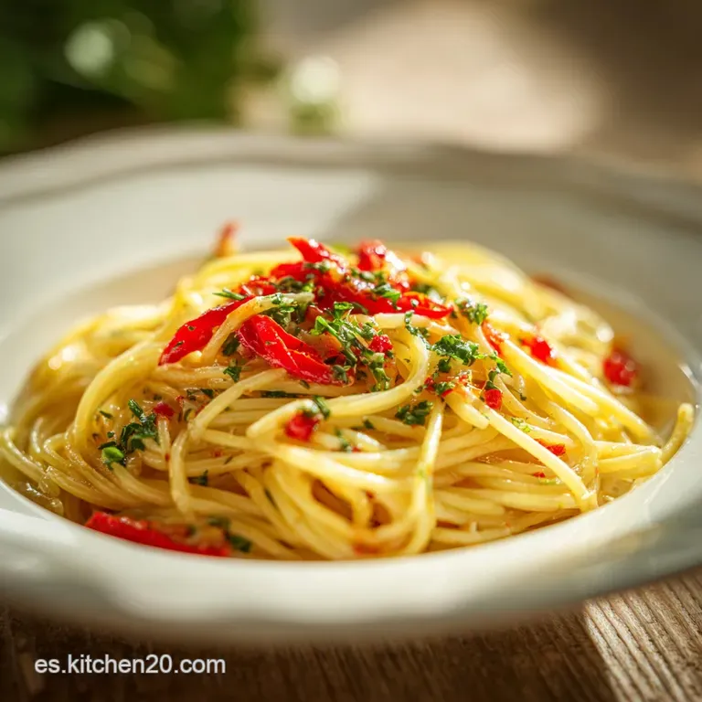 Vegan Pasta Aglio Olio e Peperoncino: Textura Sedosa